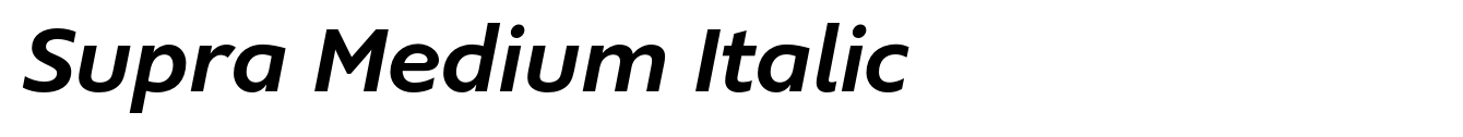 Supra Medium Italic